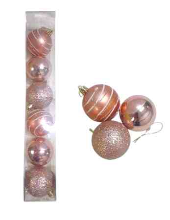 BOLA NATAL 6CM  ROSE